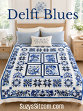 Delft Blues Quilt Pattern (Digital- Print at Home)