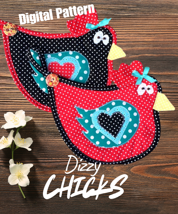 Dizzy Chicks Hot Pad Digital Pattern
