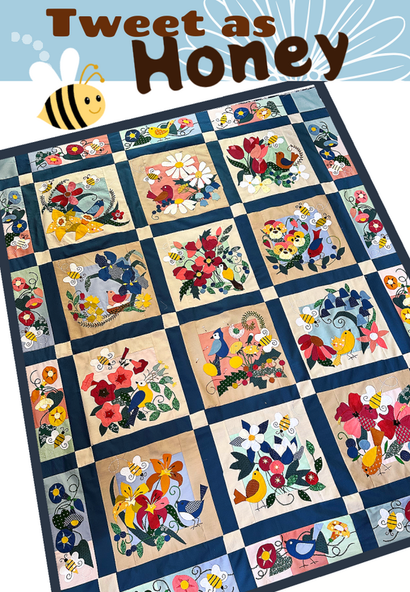 Tweet as Honey Quilt Pattern (Print at Home)