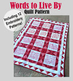 Words to Live By Digital Quilt Pattern