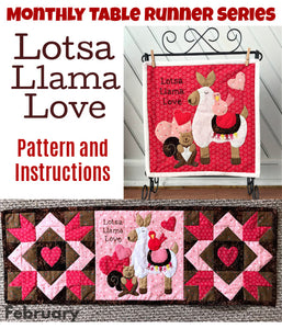 Suzy's Table Runner Series- Lotsa Llama Love