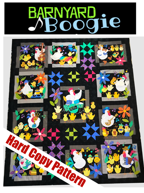 Barnyard Boogie Full Quilt Pattern- Paper Copy