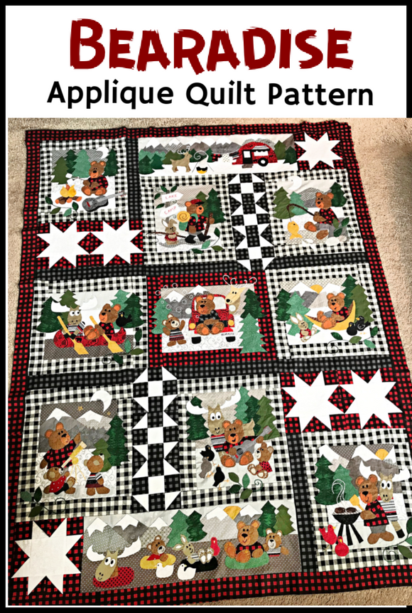 Bearadise Full Quilt Pattern (Digital)
