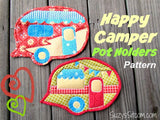 Happy Camper Pot Holders Digital Pattern