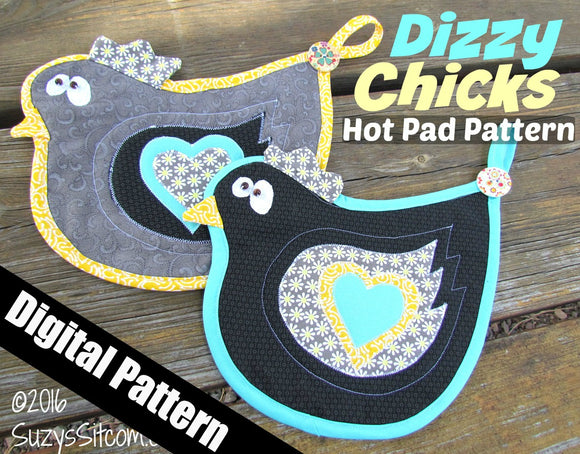 Dizzy Chicks Hot Pad Digital Pattern
