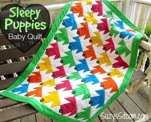 Sleepy Puppies Digital Baby Quilt Pattern