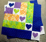 Hearts in a Row Digital Quilt Pattern