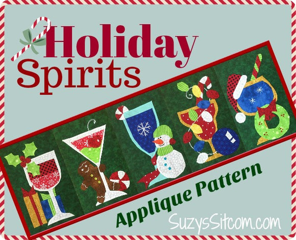Holiday Spirits Table Runner Digital Pattern