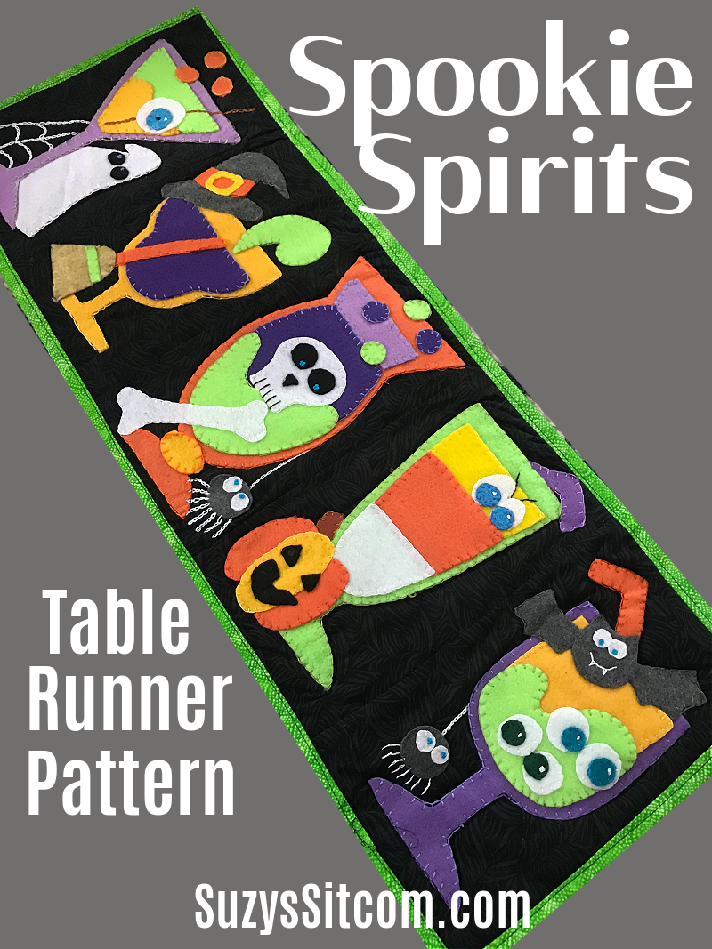 Spookie Spirits Table Runner Digital Pattern – Suzys Sitcom Store