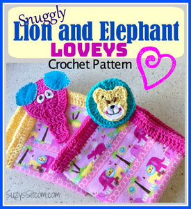 Lion and Elephant Lovey Crochet Pattern